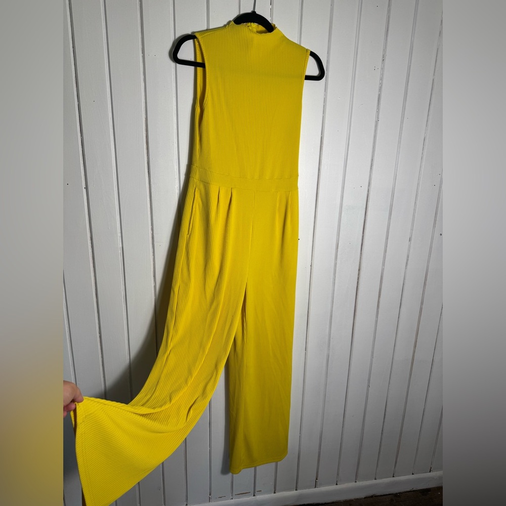 SHEIN Vibrant Yellow Sleeveless Jumpsuit